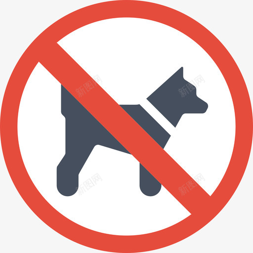 禁止携带宠物警告标志5平坦图标svg_新图网 https://ixintu.com 宠物 平坦 携带 标志 禁止 警告
