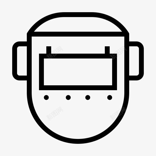 面罩保护器施工劳动图标svg_新图网 https://ixintu.com 保护器 劳动 安全 施工 焊接 面罩