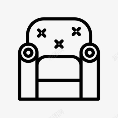 扶手椅家庭71直线型图标图标