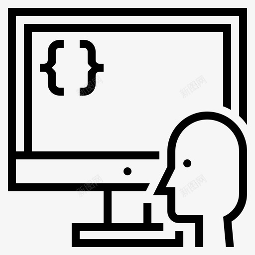 程序员编码编程图标svg_新图网 https://ixintu.com 程序员 编码 编程 网络 网络编程