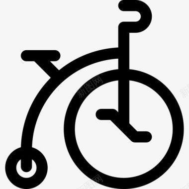 自行车车辆和运输工具6直线图标图标