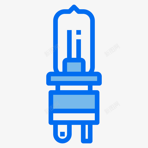 灯电子元件4蓝色图标svg_新图网 https://ixintu.com 电子元件 电子元件图 蓝色