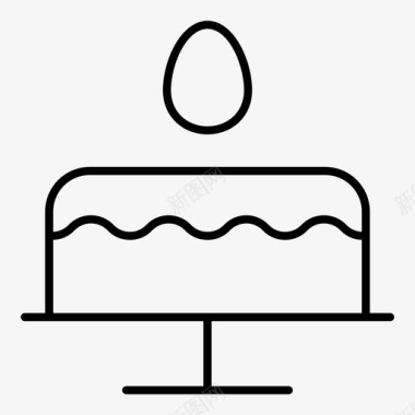 蛋糕甜点复活节图标图标
