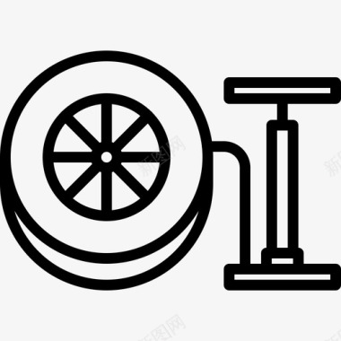 轮胎洗车机17直列式图标图标