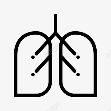 肺生物学16线性图标图标