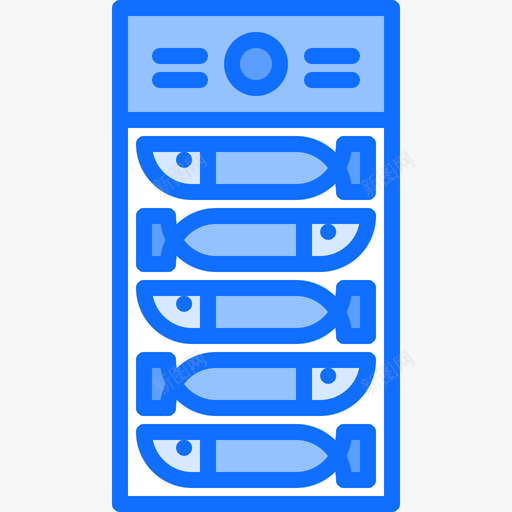 鱼干零食3蓝色图标svg_新图网 https://ixintu.com 蓝色 零食 鱼干
