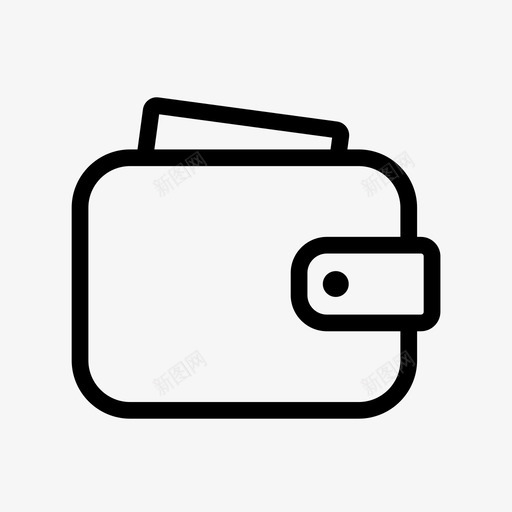 钱包包现金图标svg_新图网 https://ixintu.com 家用电器 现金 边框 金融 钱包 风格