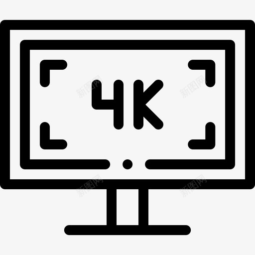 4k音频和视频25线性图标svg_新图网 https://ixintu.com 4k 线性 视频 音频