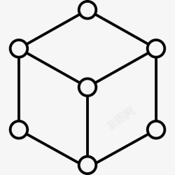 盒子线图形状建筑师盒子图标高清图片