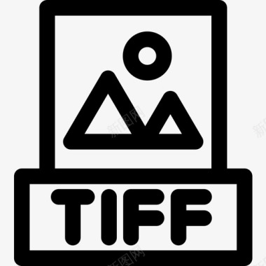 Tiff文件45线性图标图标