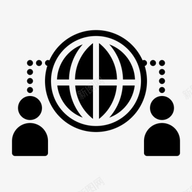 沟通世界全球搜索引擎优化图标图标