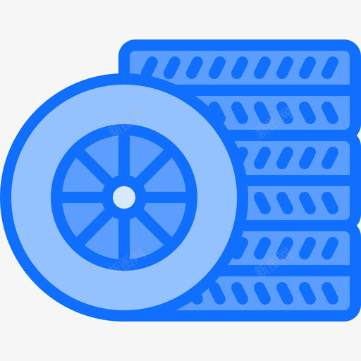 轮胎机械3蓝色图标svg_新图网 https://ixintu.com 机械 蓝色 轮胎