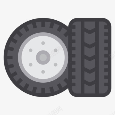 轮胎汽车9瘪胎图标图标