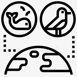 生态栖息地栖息地区域生物学图标高清图片