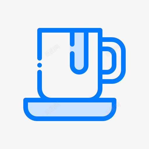 咖啡杯咖啡茶1蓝色图标svg_新图网 https://ixintu.com 咖啡杯 咖啡茶 蓝色