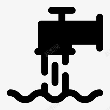 废水生态水龙头图标图标