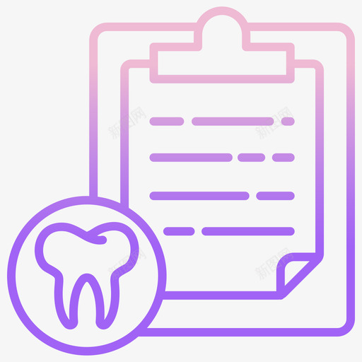 牙科记录牙38轮廓梯度图标svg_新图网 https://ixintu.com 梯度 牙科 牙轮 记录 轮廓