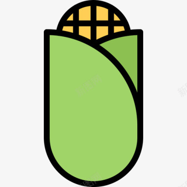玉米水果和蔬菜41彩色图标图标