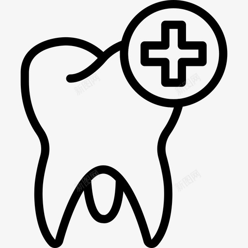 牙齿牙科学11线形图标svg_新图网 https://ixintu.com 牙科 牙齿 科学 线形