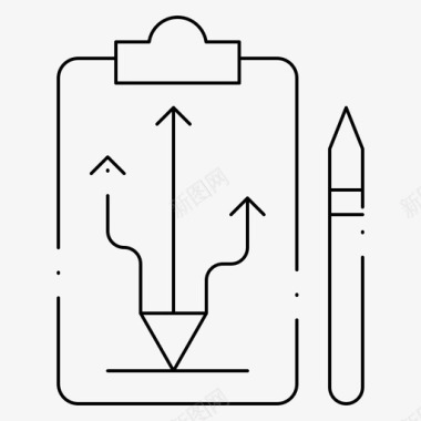 头部剪贴板计划图标图标