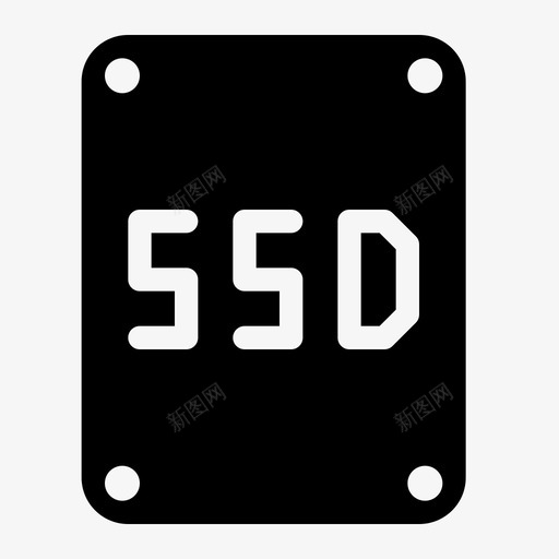 ssd数据驱动器图标svg_新图网 https://ixintu.com gliph ssd 存储 数据 硬件 驱动器