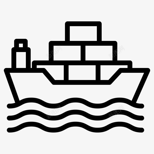 船舶运输电子商务图标svg_新图网 https://ixintu.com 电子商务 船舶 运输