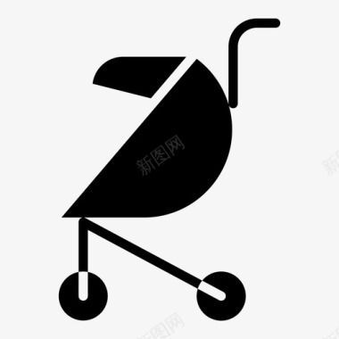 婴儿车婴儿115字形图标图标