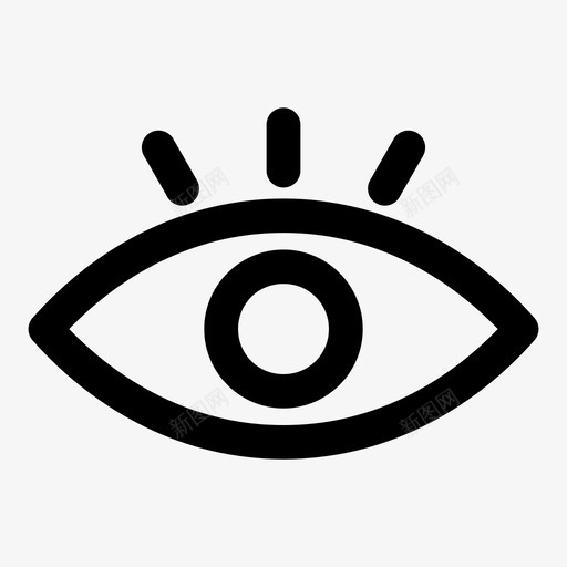 眼睛睁开光学图标svg_新图网 https://ixintu.com 光学 眼睛 睁开 视野