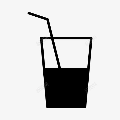 饮料玻璃水图标svg_新图网 https://ixintu.com 图标 工程 玻璃 雕文 饮料