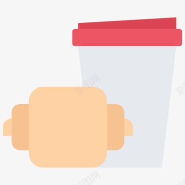 牛角面包咖啡70平的图标图标