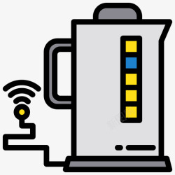 智能电水壶电水壶智能生活2线性颜色图标高清图片