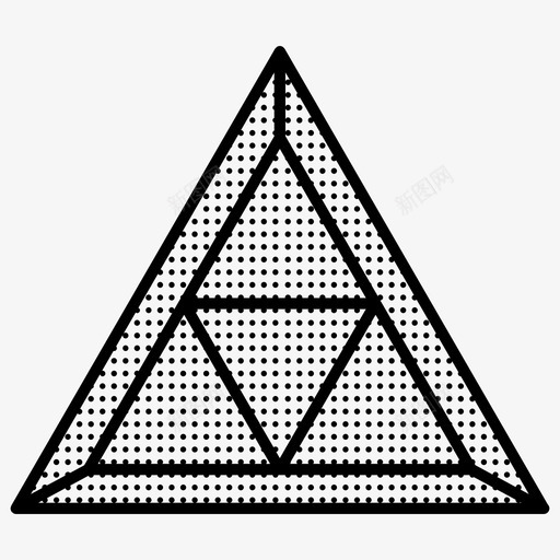 三角形几何体形状图标svg_新图网 https://ixintu.com 三角形 几何体 形状 点状