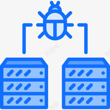 服务器数据保护34蓝色图标图标