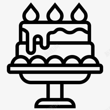 生日蛋糕派对83直系图标图标