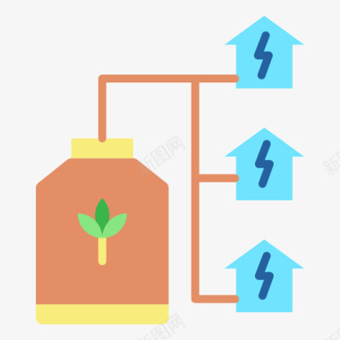 生物能源能源54平坦图标图标