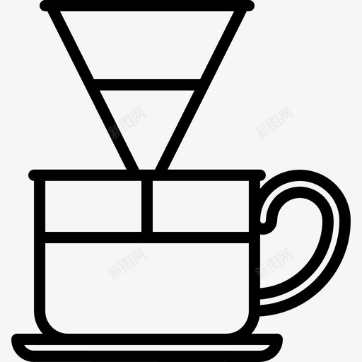 滴头咖啡69线性图标svg_新图网 https://ixintu.com 咖啡 滴头 线性