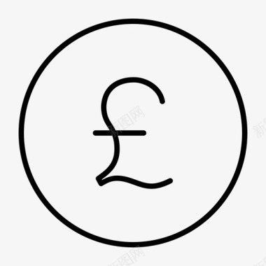 英镑货币预算货币图标图标