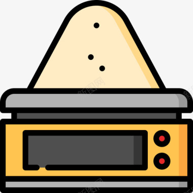 厨房秤烘焙117线性颜色图标图标