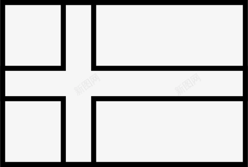 瑞典国旗国家世界图标svg_新图网 https://ixintu.com 世界 国家 国旗 瑞典 简化 轮廓