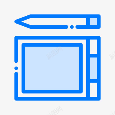 平板电脑48蓝色图标图标