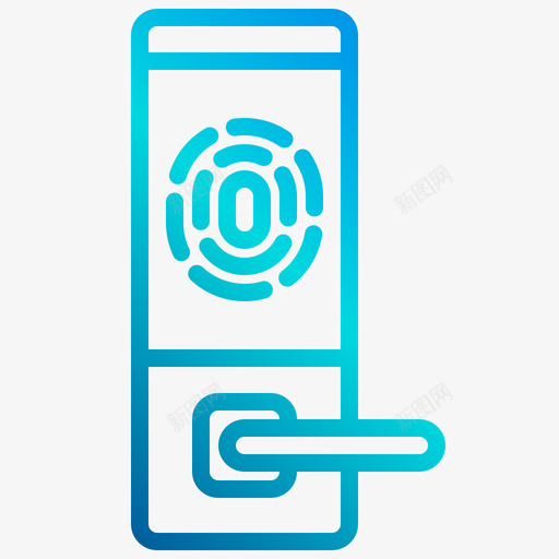指纹智能生活1线性梯度图标svg_新图网 https://ixintu.com 指纹 智能 梯度 线性 能生活