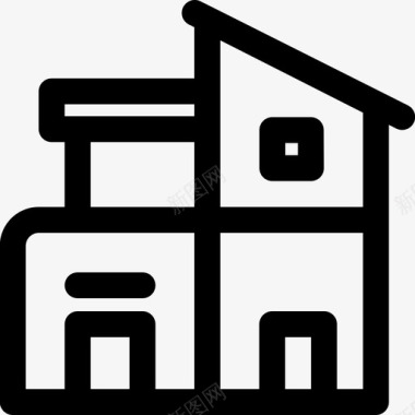 现代住宅商业住宅图标图标