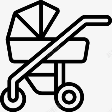 婴儿车家庭49直系图标图标