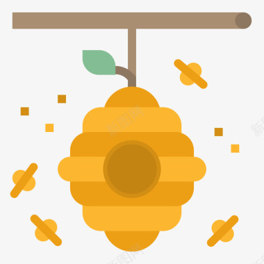 蜂巢秋季77平坦图标图标