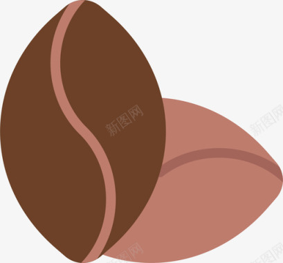 咖啡豆食品171扁平图标图标
