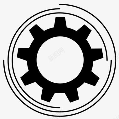 齿轮商业机器图标图标