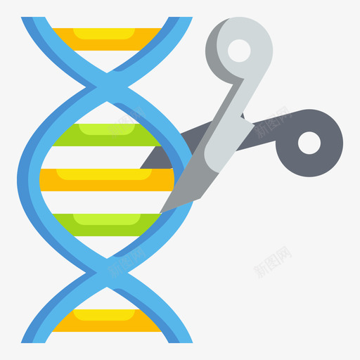 基因工程医学技术2平面图标svg_新图网 https://ixintu.com 医学 基因工程 平面 技术