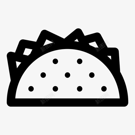 墨西哥玉米卷食物手持式图标svg_新图网 https://ixintu.com 墨西哥 手持 玉米 粗体 随机 食物