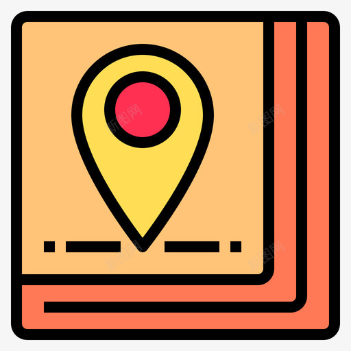 书籍导航和地图27线性颜色图标svg_新图网 https://ixintu.com 书籍 地图 导航 线性 颜色