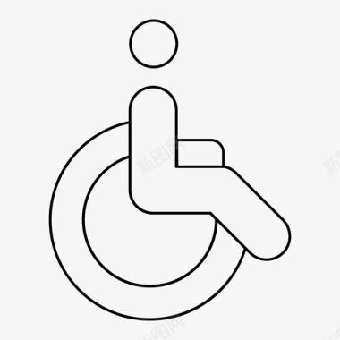 轮椅无障碍移动图标图标